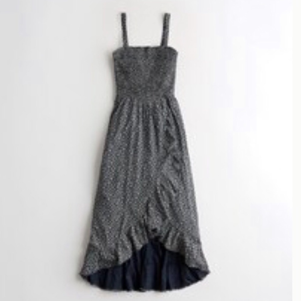 Hollister Ruffle-Hem High-Low Ditsy Floral Dress